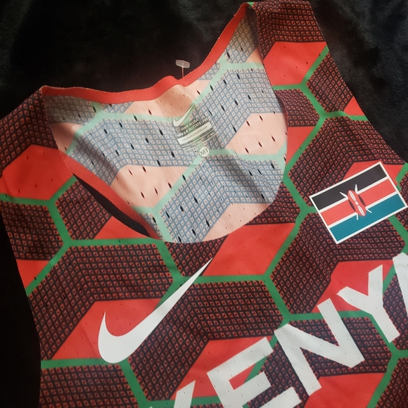 Nike Pro Elite Kenya Team Track Singlet 2020 Men’s Size M-Tall CI8113-602 New - Picture 3 of 7